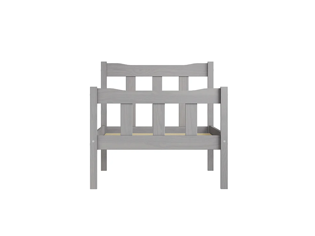Tralee Grey Washed Pine 3ft Single Bed with Panelled Headboard and Footboard