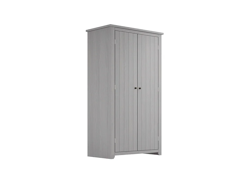 Tralee Grey Washed Pine 2 Door Wardrobe Solid Pine Antique Modern Style