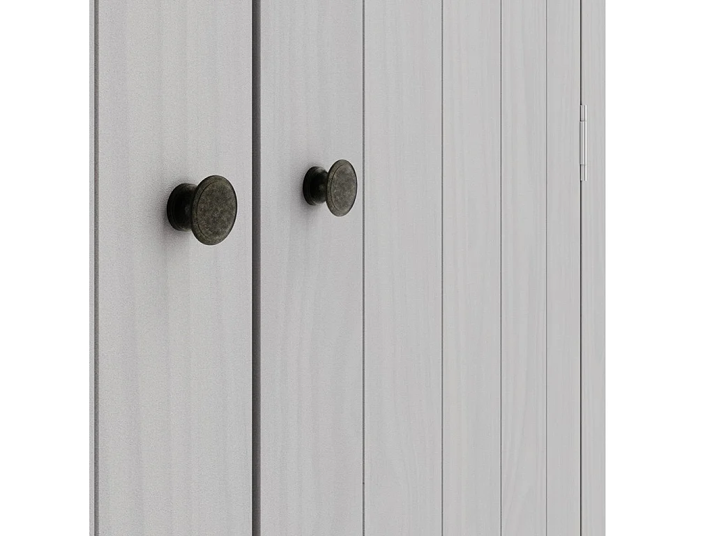 Tralee Grey Washed Pine 2 Door Wardrobe Solid Pine Antique Modern Style
