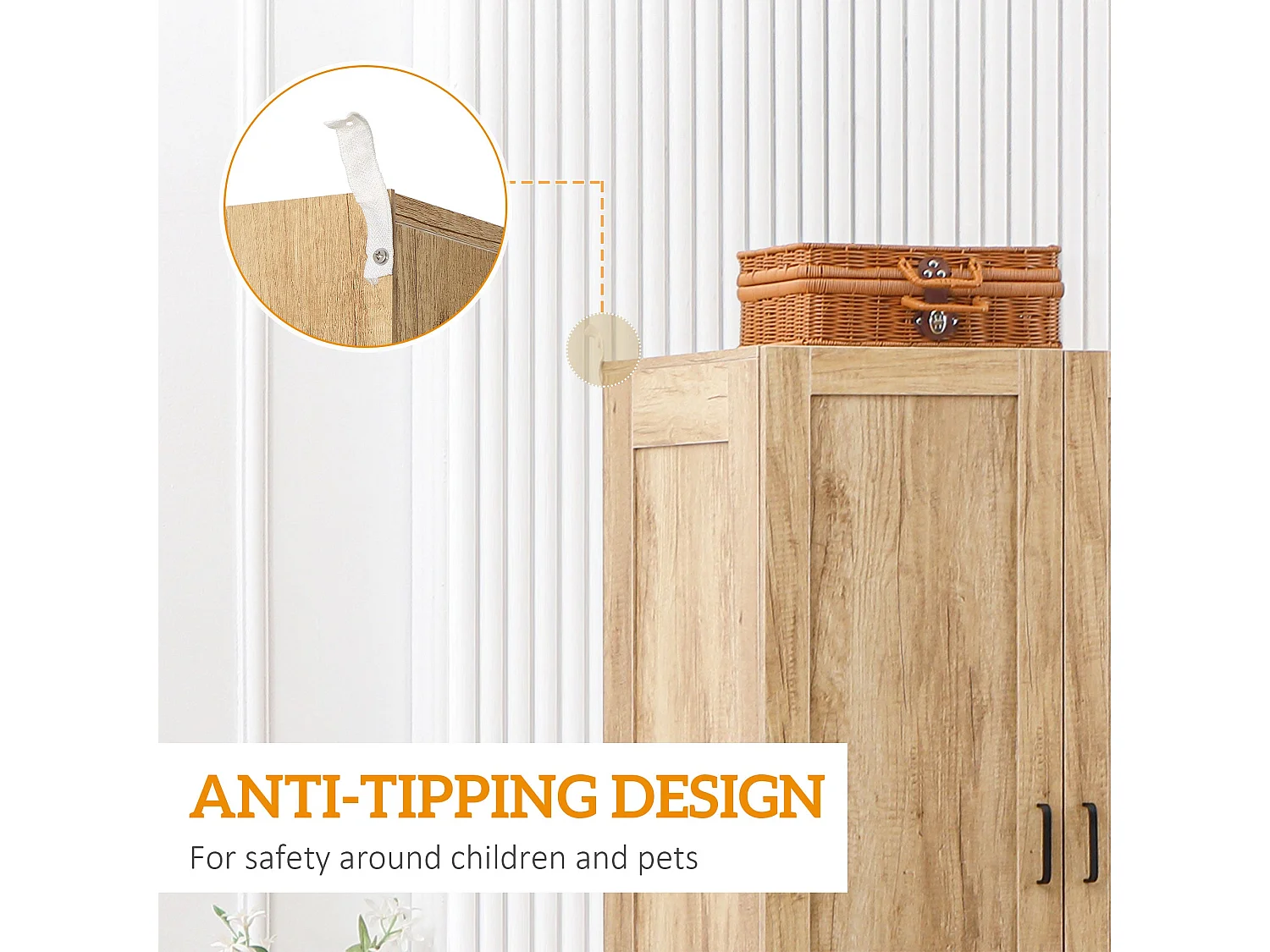 Corasoro 2 Door Wardrobe 2 Drawers Natural Wood Effect Finish