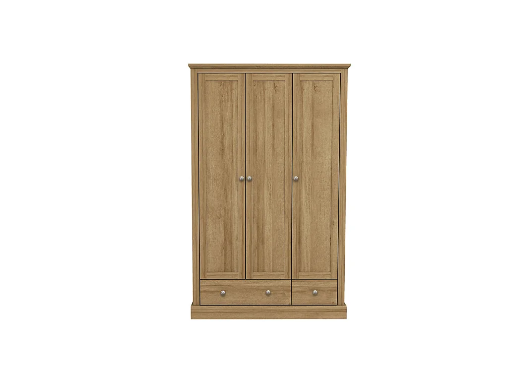Ardee Natural Oak 3 Door Wardrobe with 2 Drawers