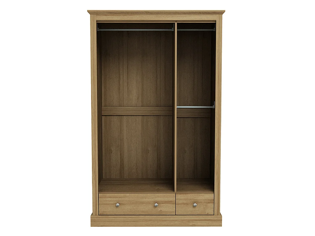 Ardee Natural Oak 3 Door Wardrobe with 2 Drawers
