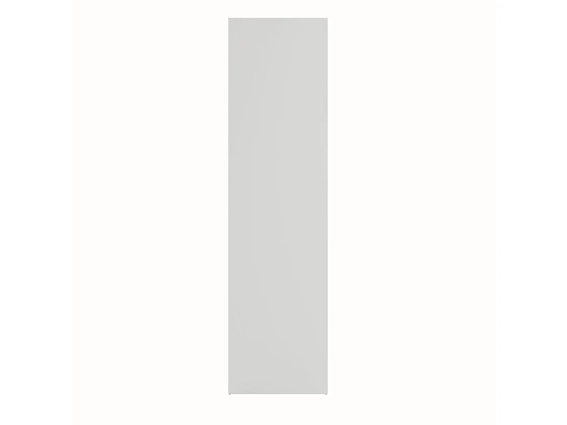 Kahs White Wooden 2 Door Wardrobe with Brushed Brass Handles