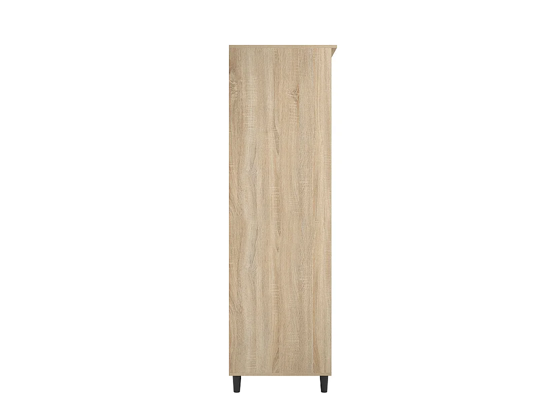 Skerries 2 Door Chevron Wardrobe Natural Oak with 2 Drawers
