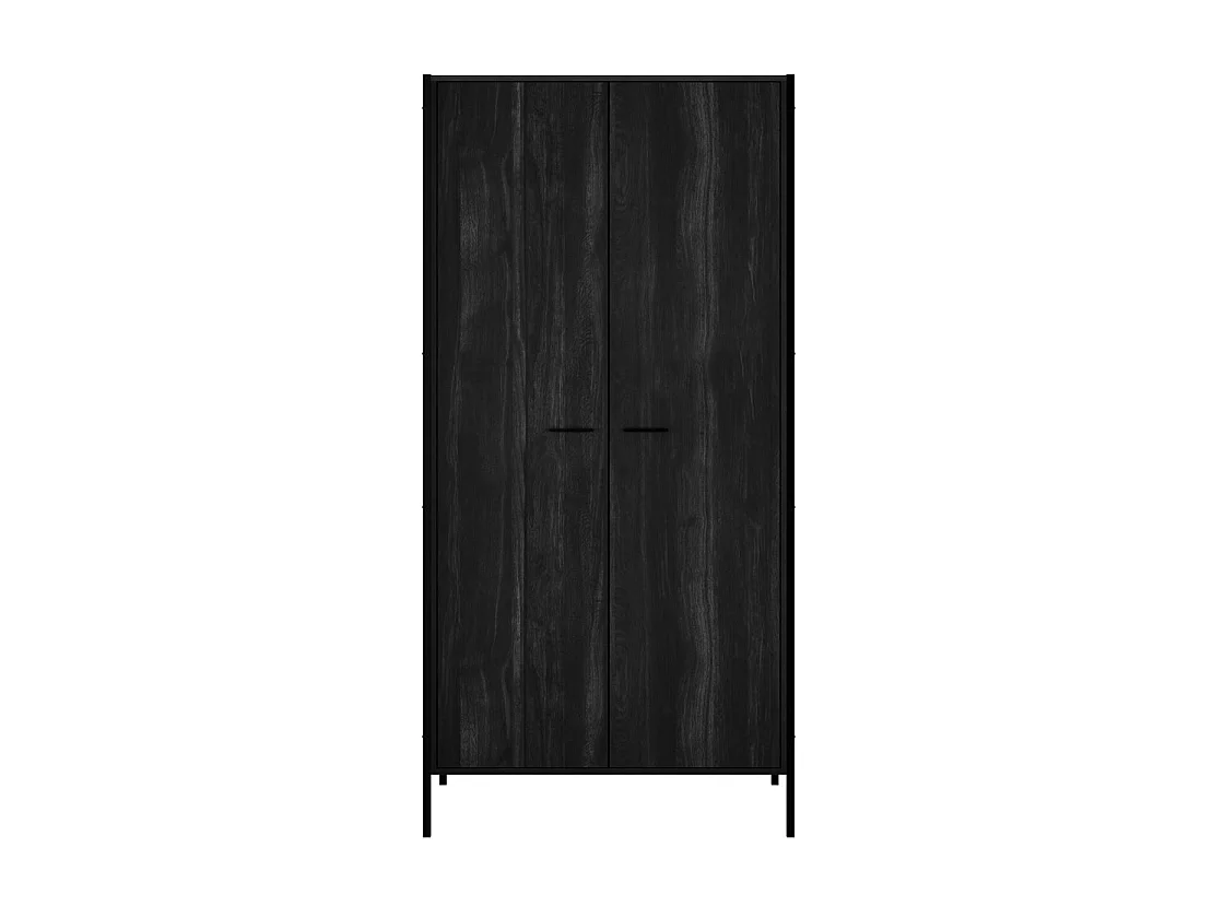 Ireland Black Wood Effect 3 Door Wardrobe with 1 Drawer