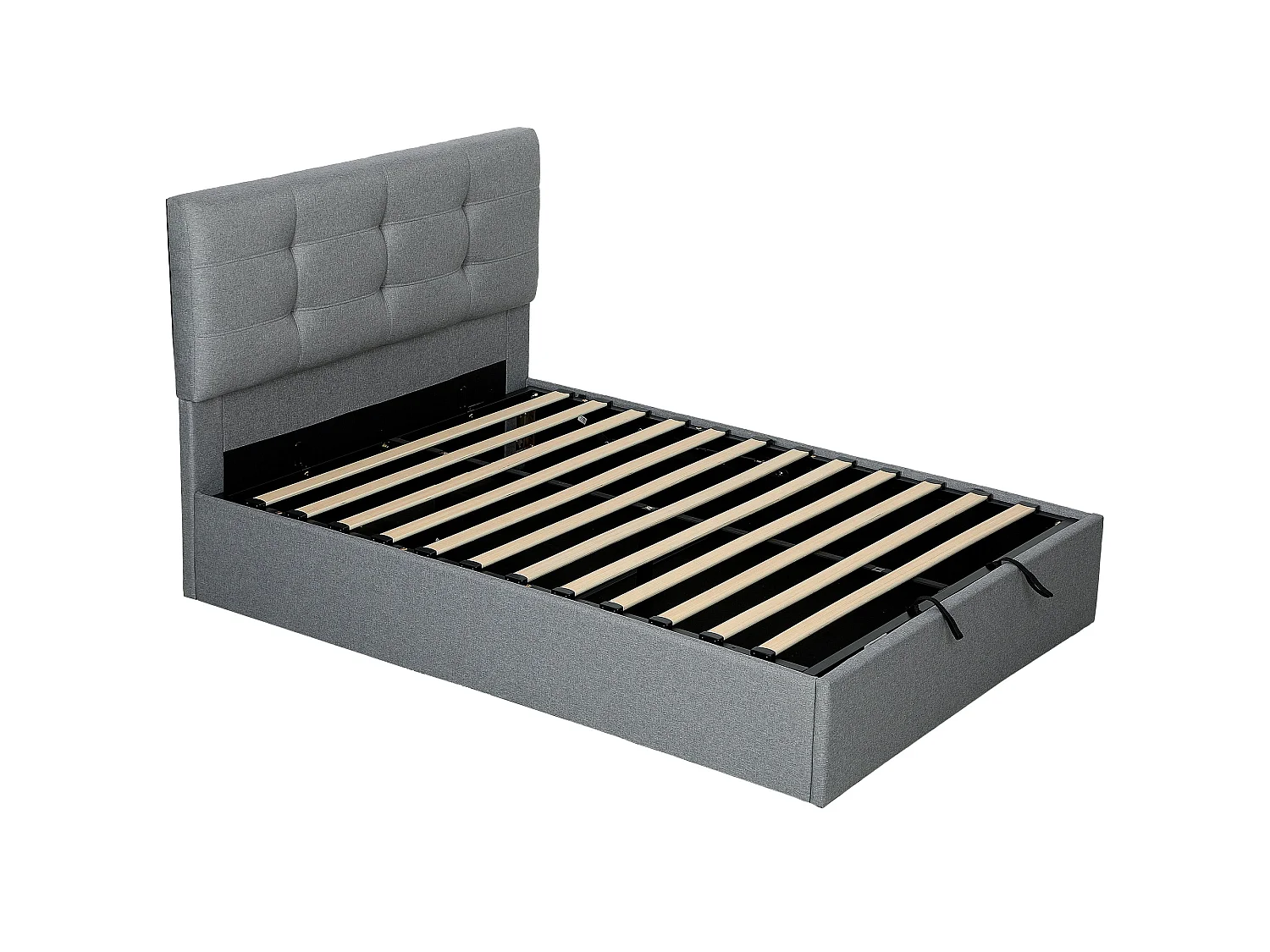 Sutto 4ft6 Double Ottoman Bed with Gas Lift Storage Grey