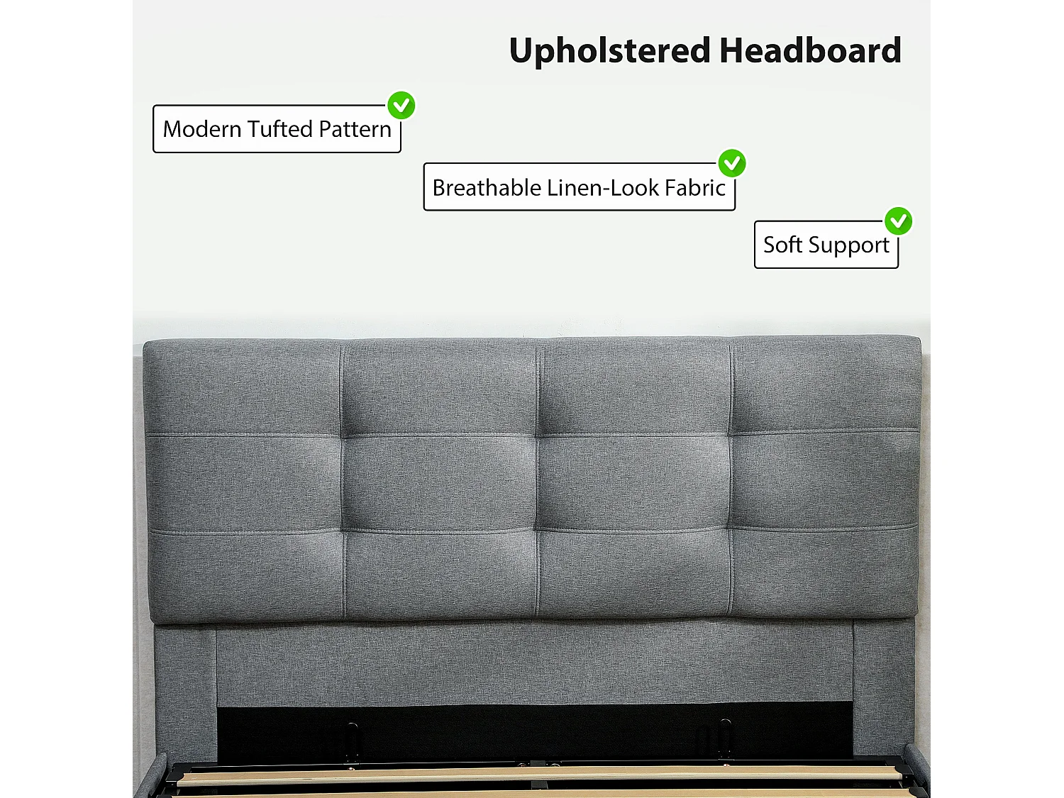 Sutto 4ft6 Double Ottoman Bed with Gas Lift Storage Grey
