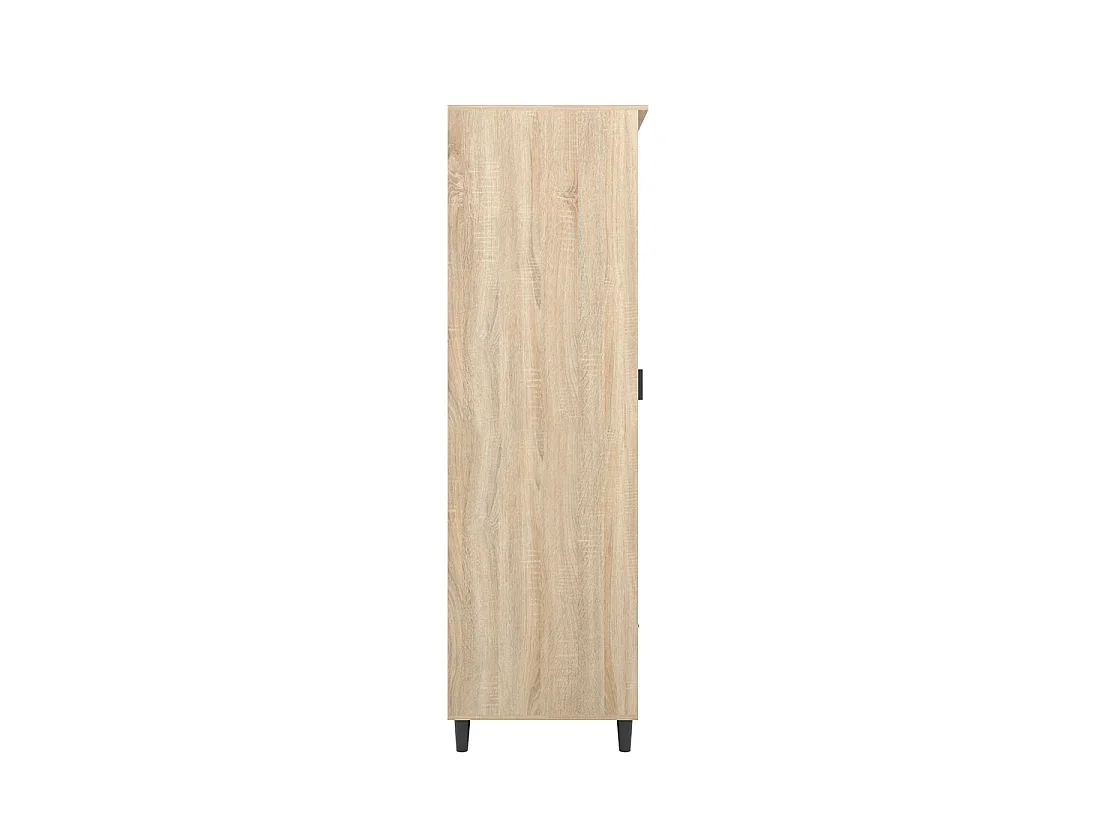 Skerries 1 Door Chevron Wardrobe Natural Oak Finish