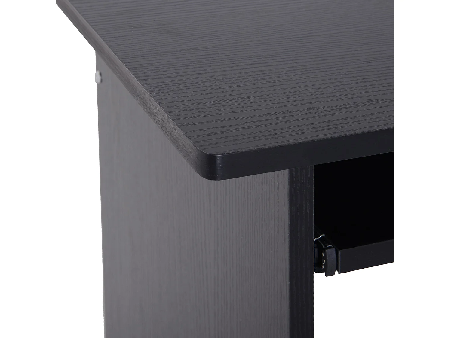 Moke 120cm White Desk with Built in Shelving Laminated Particleboard Compact Workstation