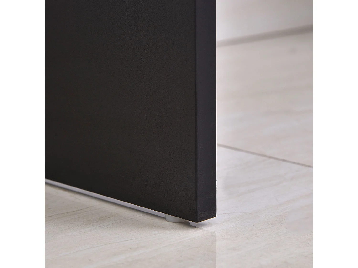 Noelni 100cm Black Home Office Desk Sliding Keyboard Tray Drawer and Shelves