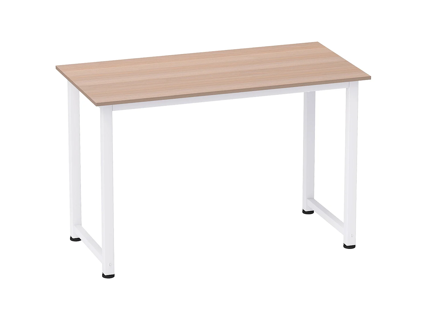Modo 120cm White and Oak Work Desk with Steel Frame