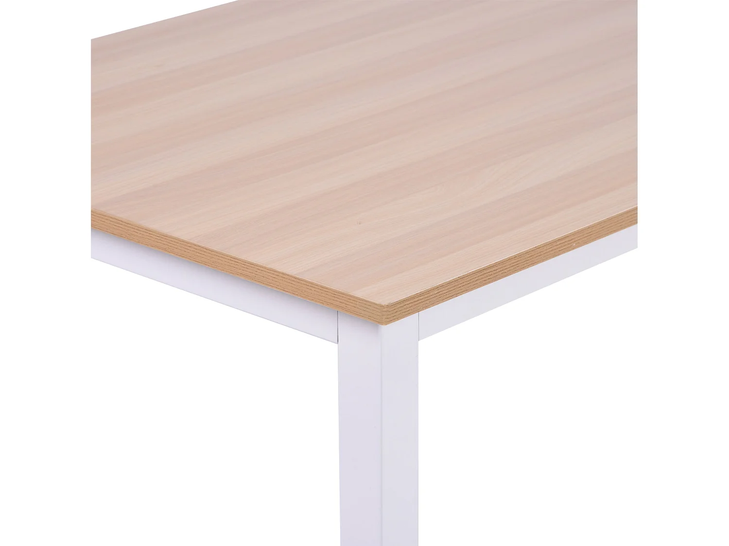 Modo 120cm White and Oak Work Desk with Steel Frame