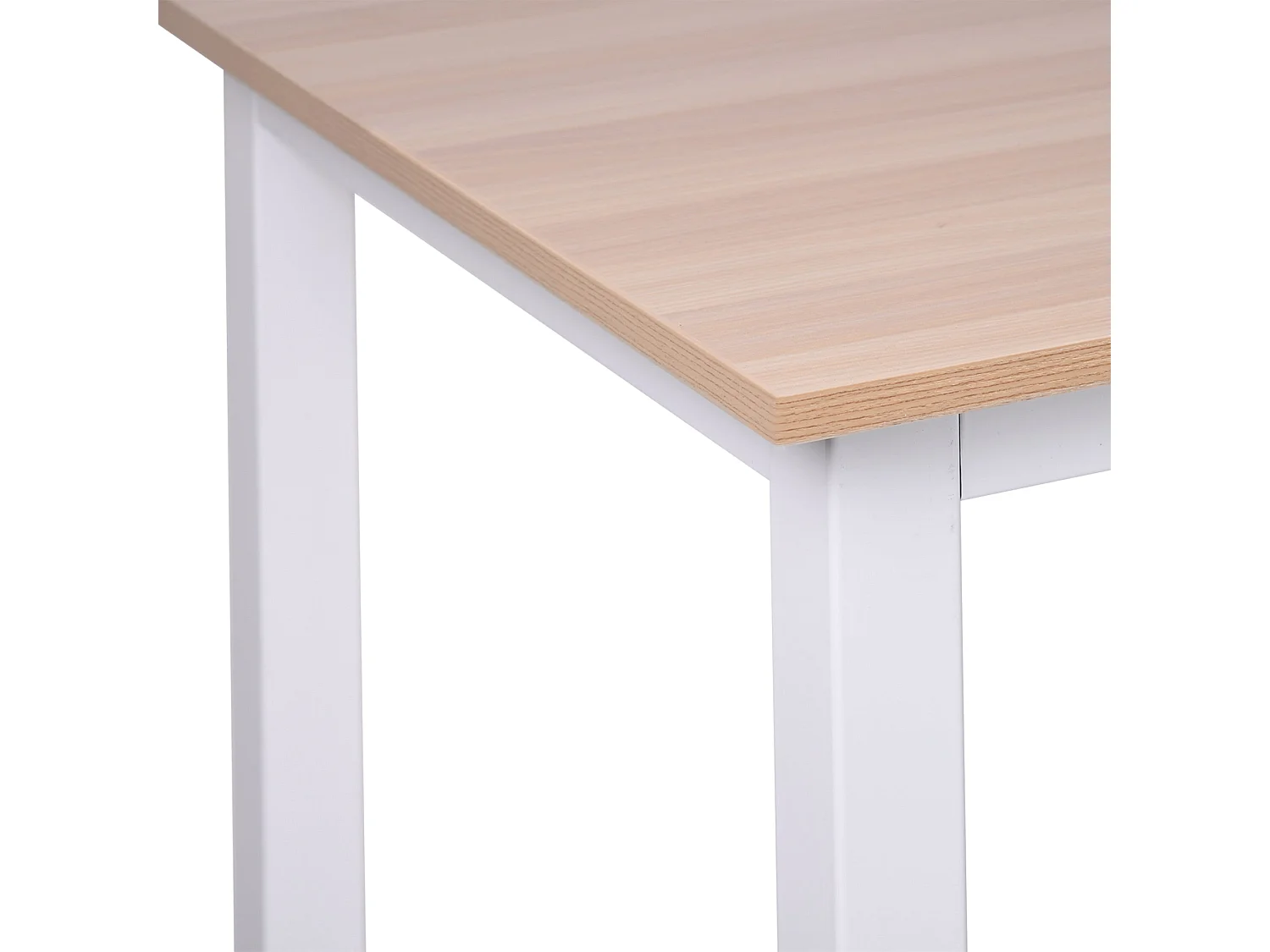 Modo 120cm White and Oak Work Desk with Steel Frame