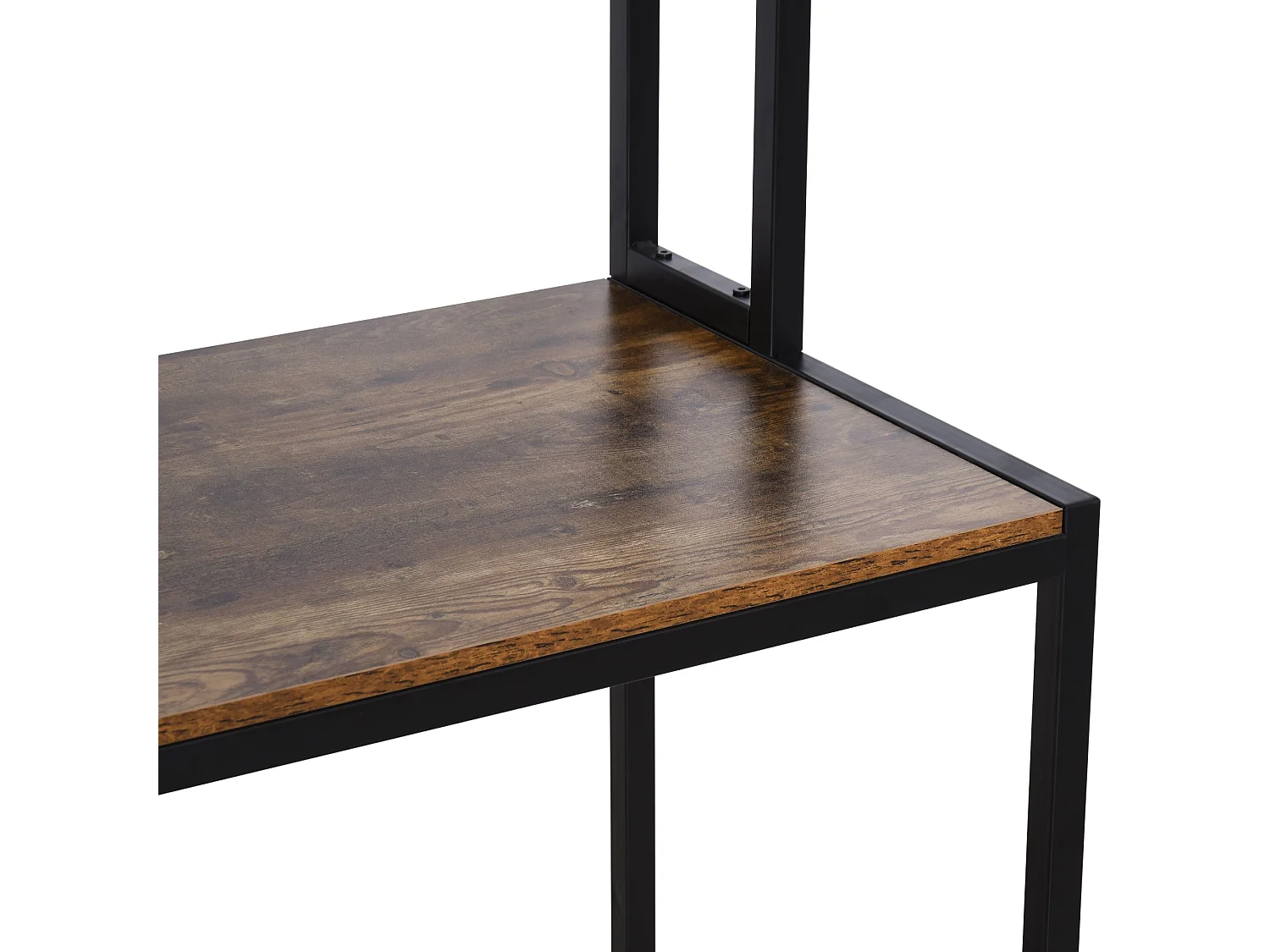 Monoba Reversible L Shaped Desk 120cm with 4 Tier Bookshelf Black and White