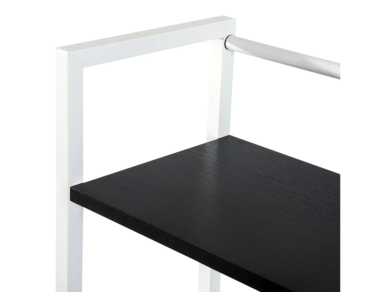 Kecodo 120cm Reversible Industrial Desk with Side Shelving Black and White