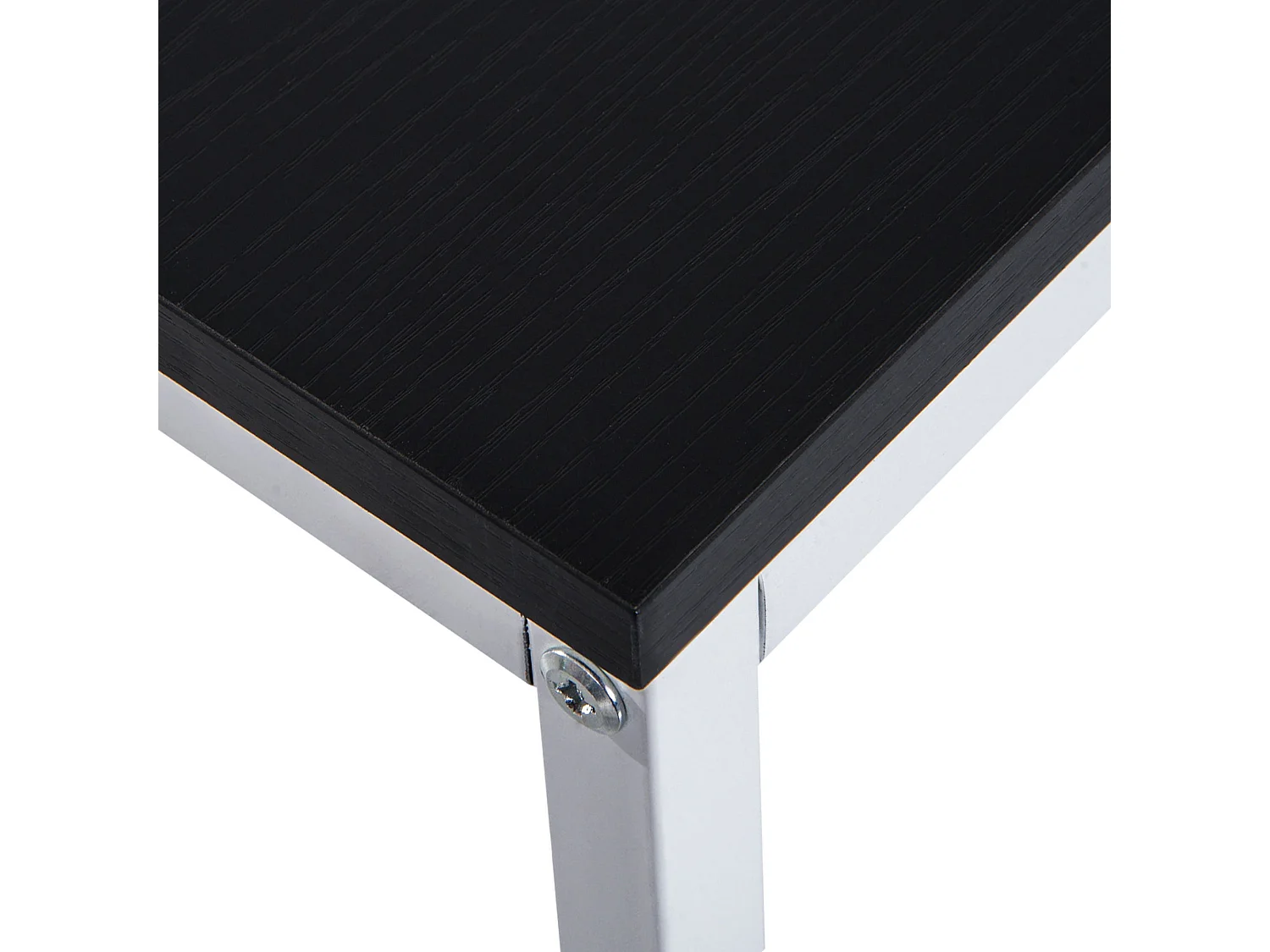 Kecodo 120cm Reversible Industrial Desk with Side Shelving Black and White