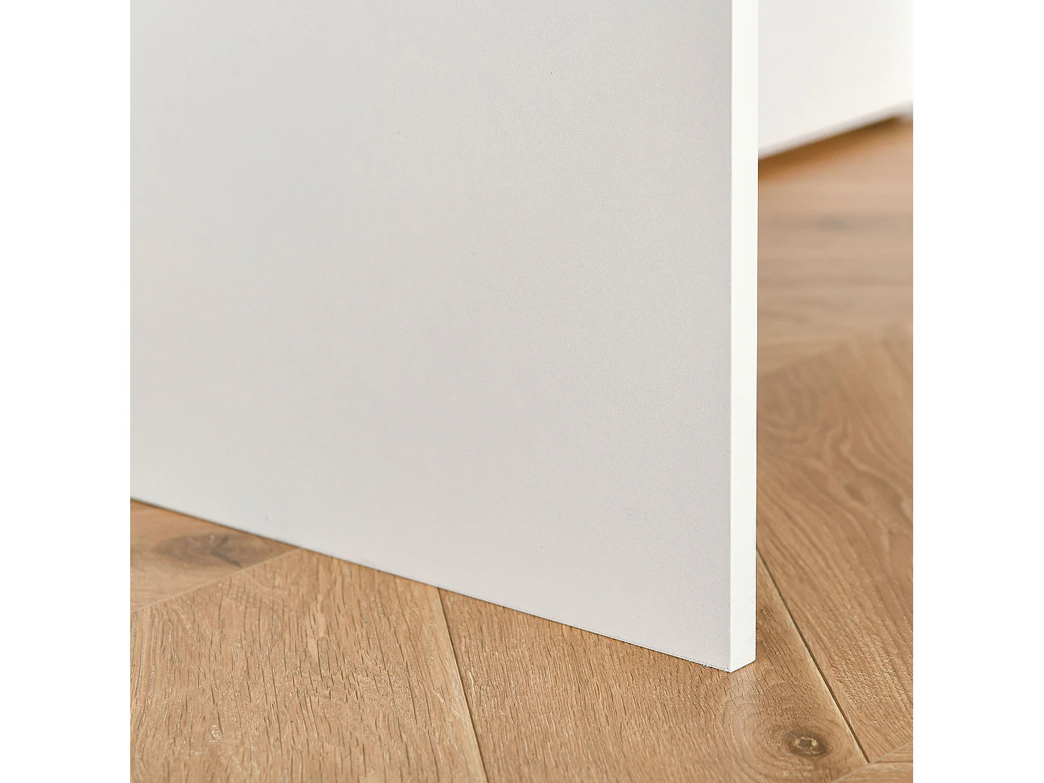 Samoka 80cm White Compact Desk with Keyboard Tray and Drawer