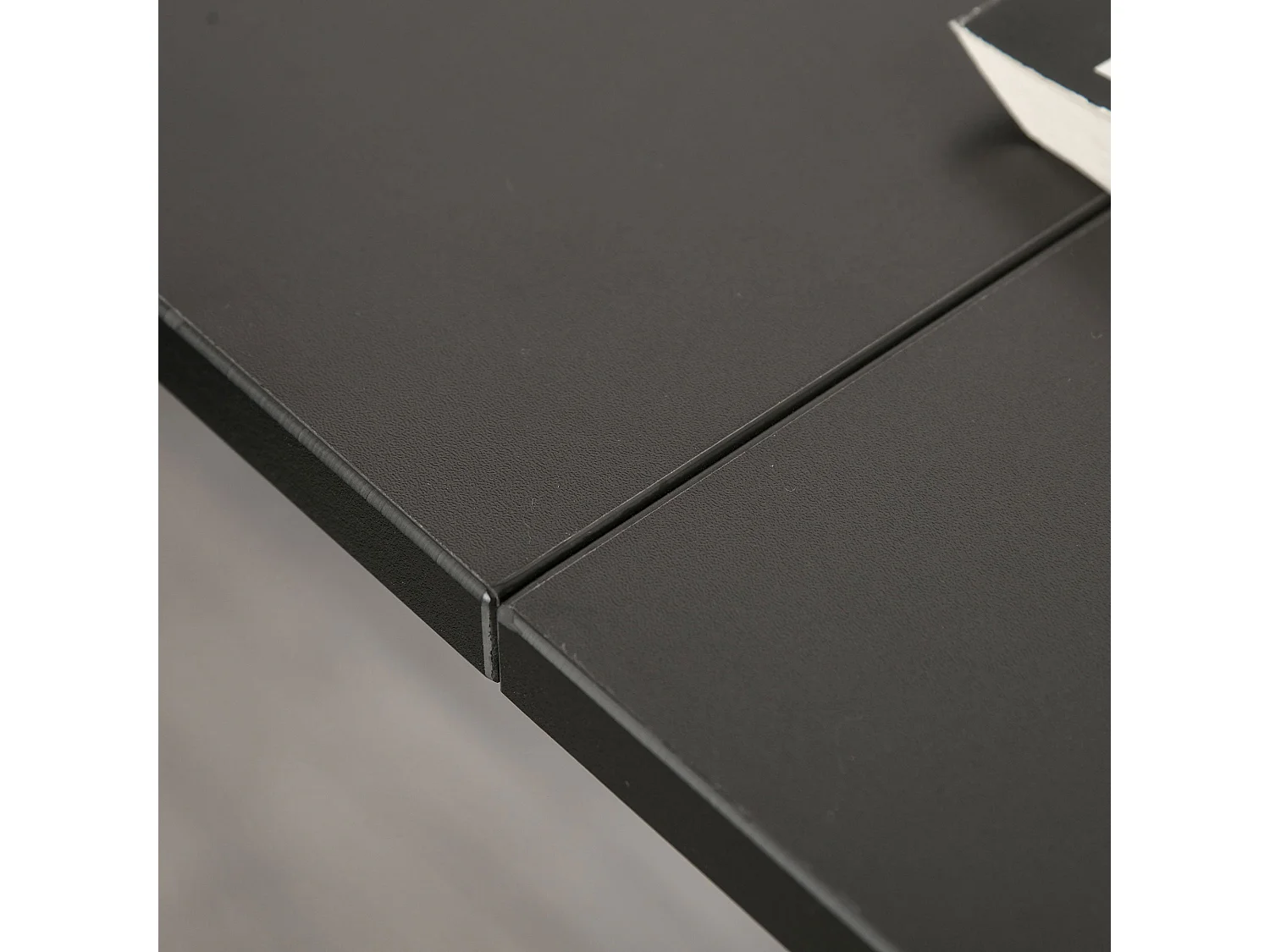 Keba 143.5cm Black Industrial L Shaped Desk with 3 Drawer Storage