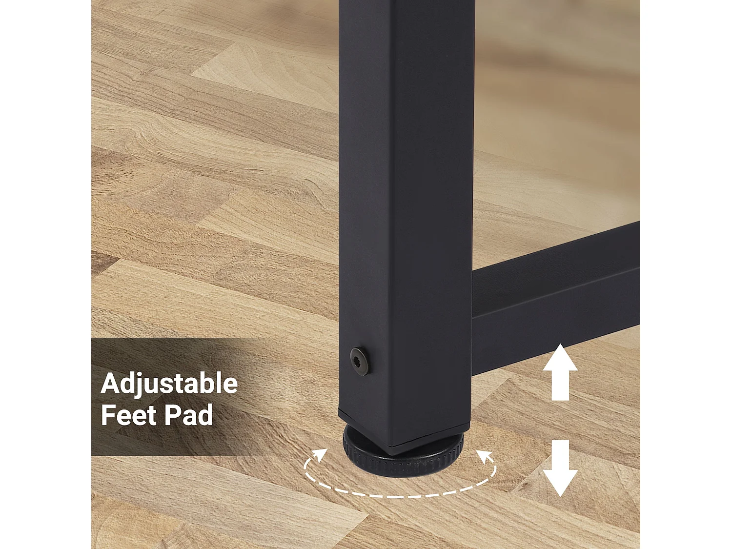 Pazi 120cm Oak and Black Writing Desk with Steel Frame