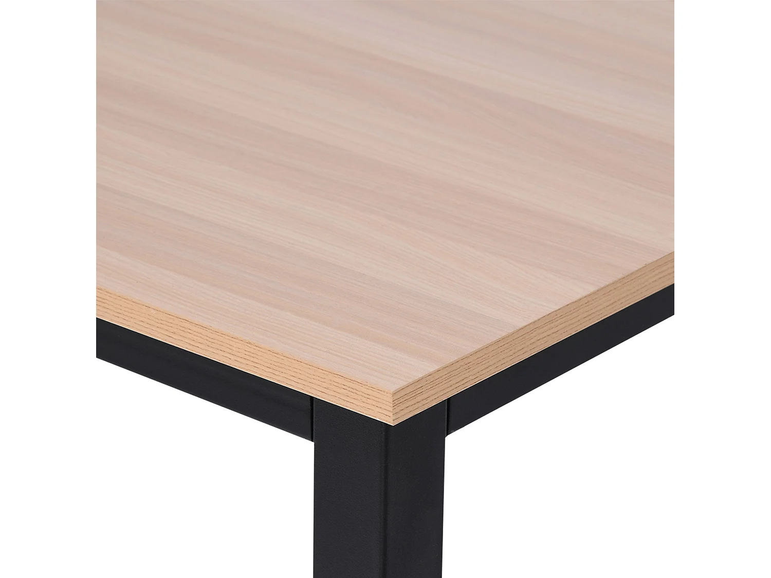 Pazi 120cm Oak and Black Writing Desk with Steel Frame