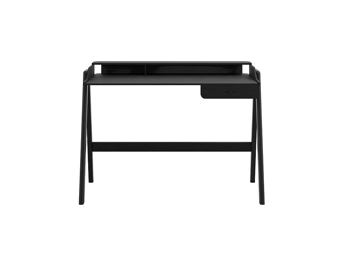 Heppt Black Ash Veneer Desk 1 Drawer 116 x 51.5 x 84cm