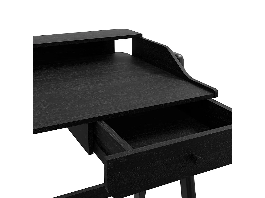 Heppt Black Ash Veneer Desk 1 Drawer 116 x 51.5 x 84cm