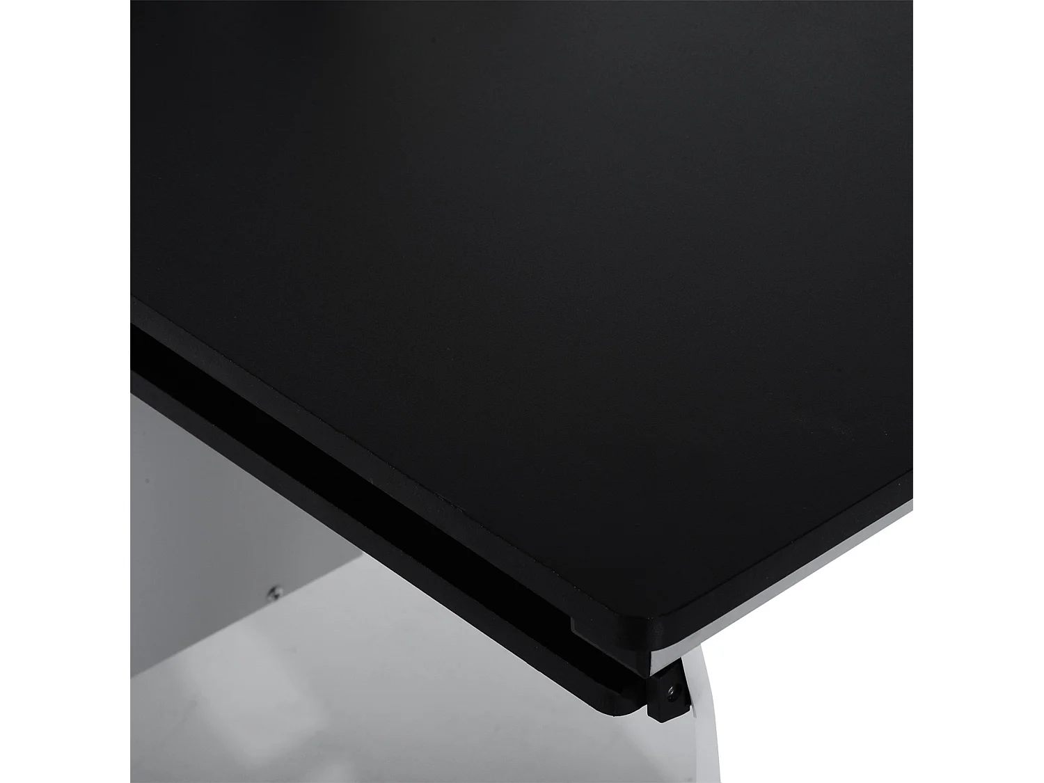 Tafi 100cm Black MDF Home Office Desk with Keyboard Tray Drawer and Shelves