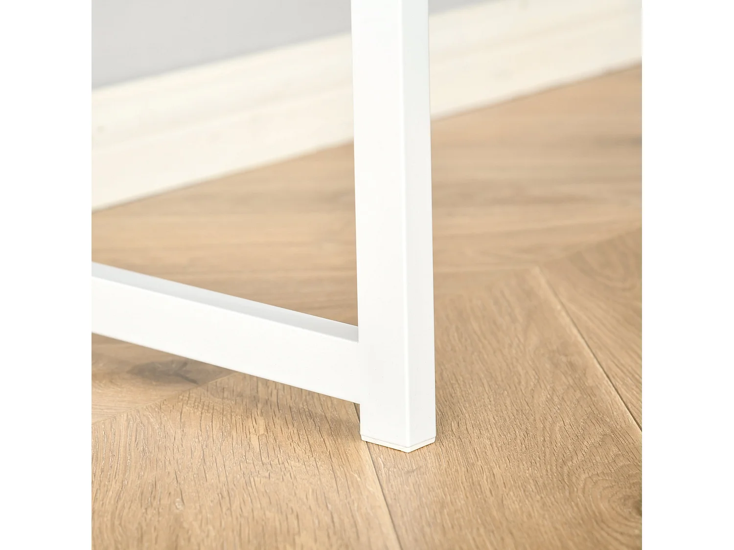 120cm Oak Effect Folding L Shaped Desk with 2 Tier Storage Shelves