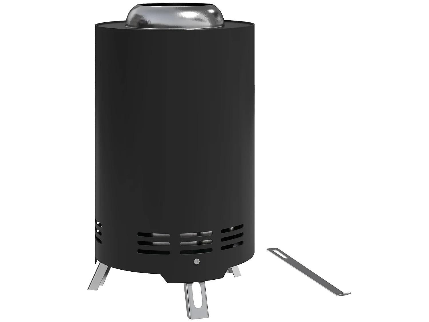 Balatti 16cm Stainless Steel Black Tabletop Smokeless Fire Pit