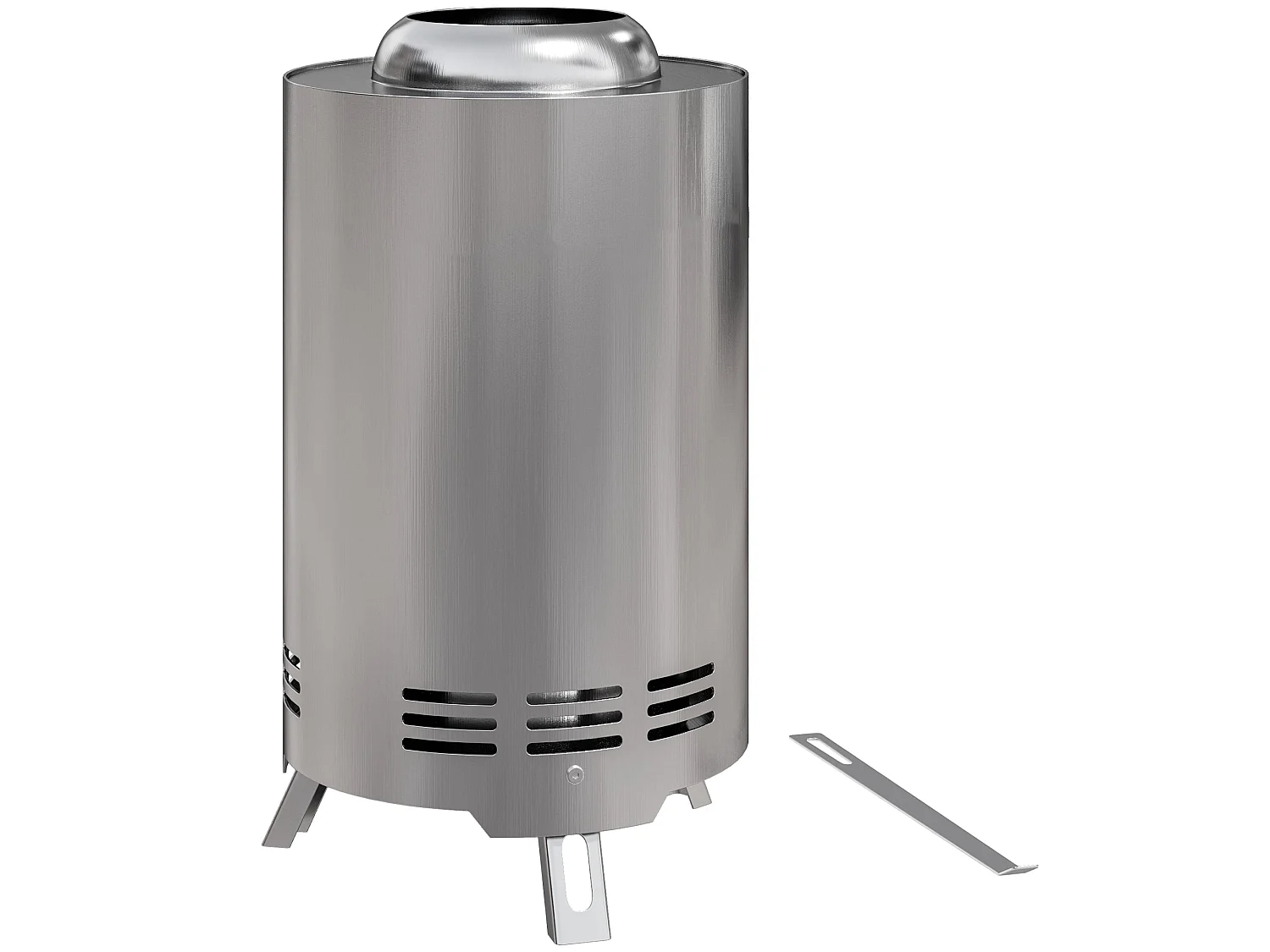 Balatti Small Stainless Steel Silver Tabletop Smokeless Fire Pit