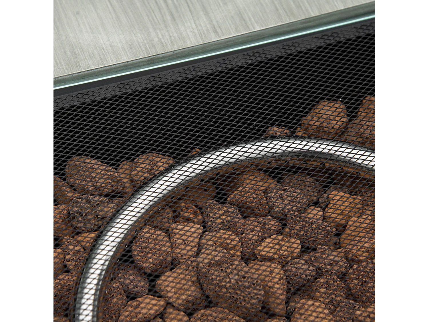 Hara Luri Grey Rattan Square Outdoor Gas Fire Pit Table