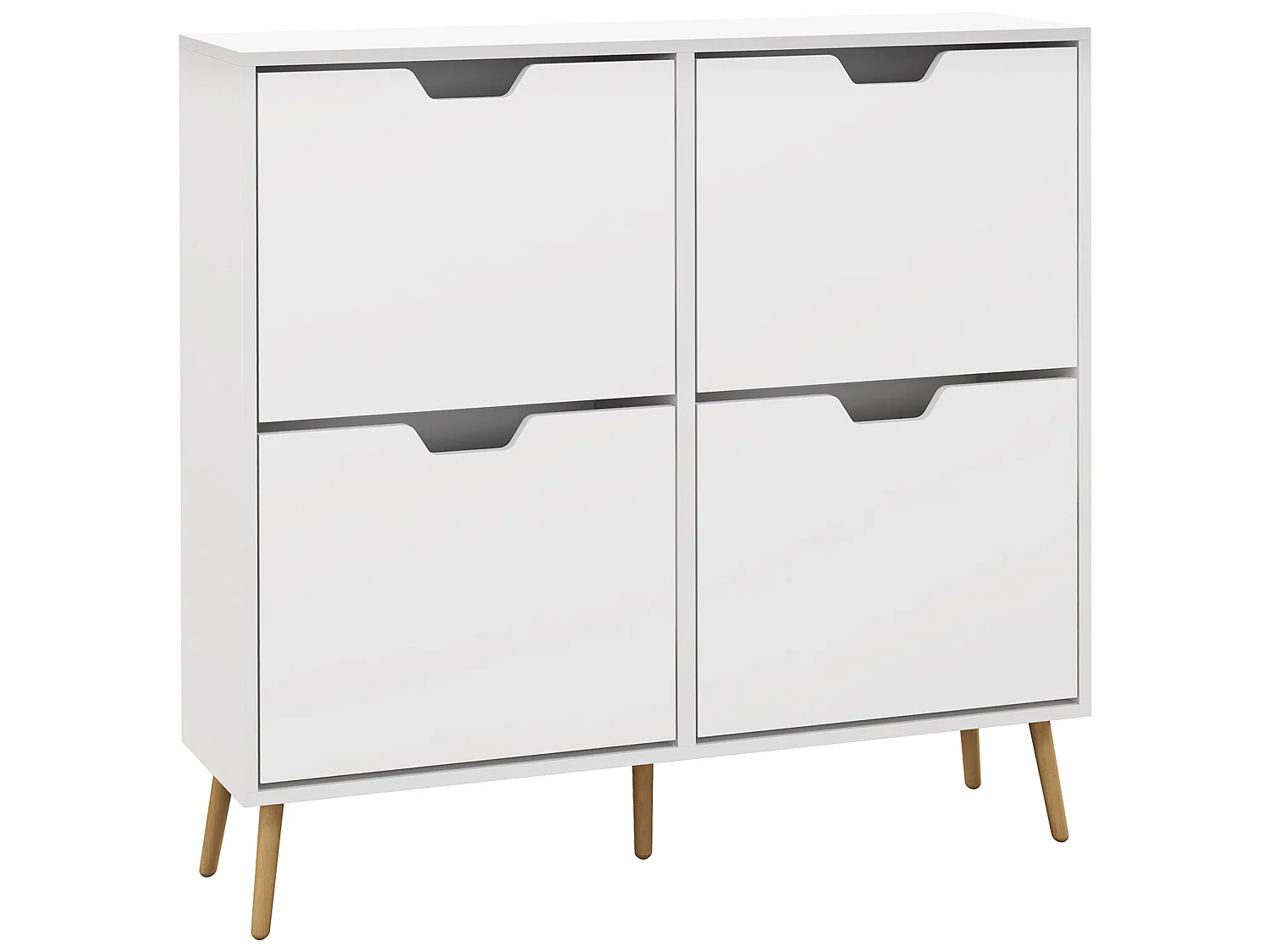 Toyo White Shoe Cabinet 4 Tilt Out Drawers for 8–16 Pairs