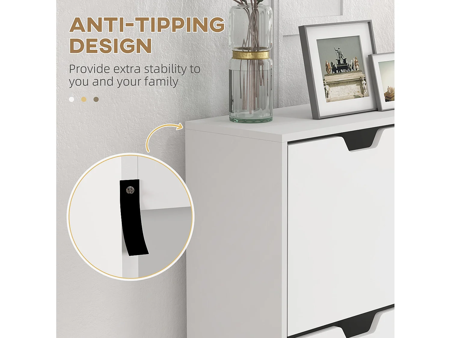 Toyo White Shoe Cabinet 4 Tilt Out Drawers for 8–16 Pairs