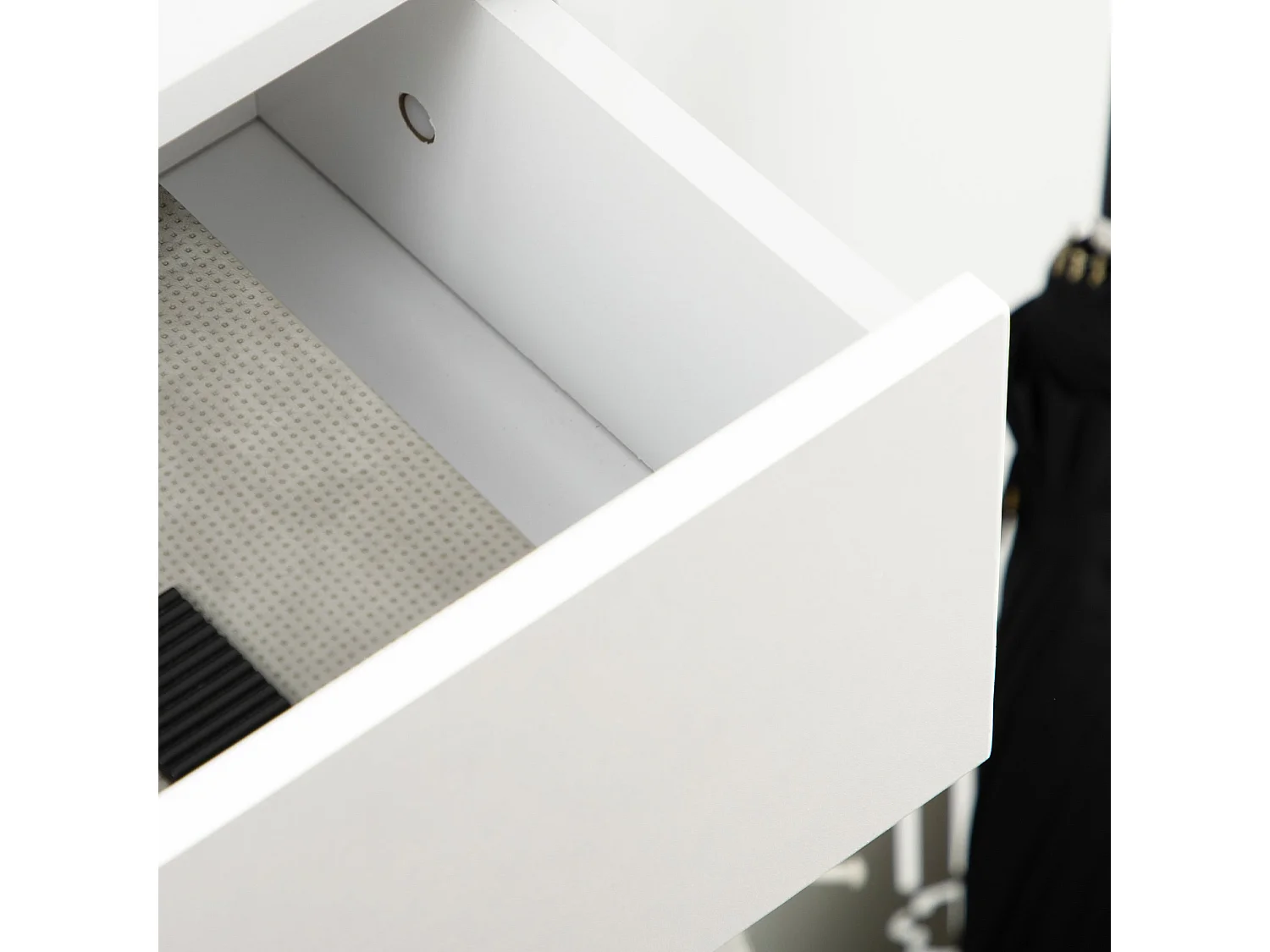 Suto Slim White Shoe Cabinet with 3 Drawers for 12 Pairs