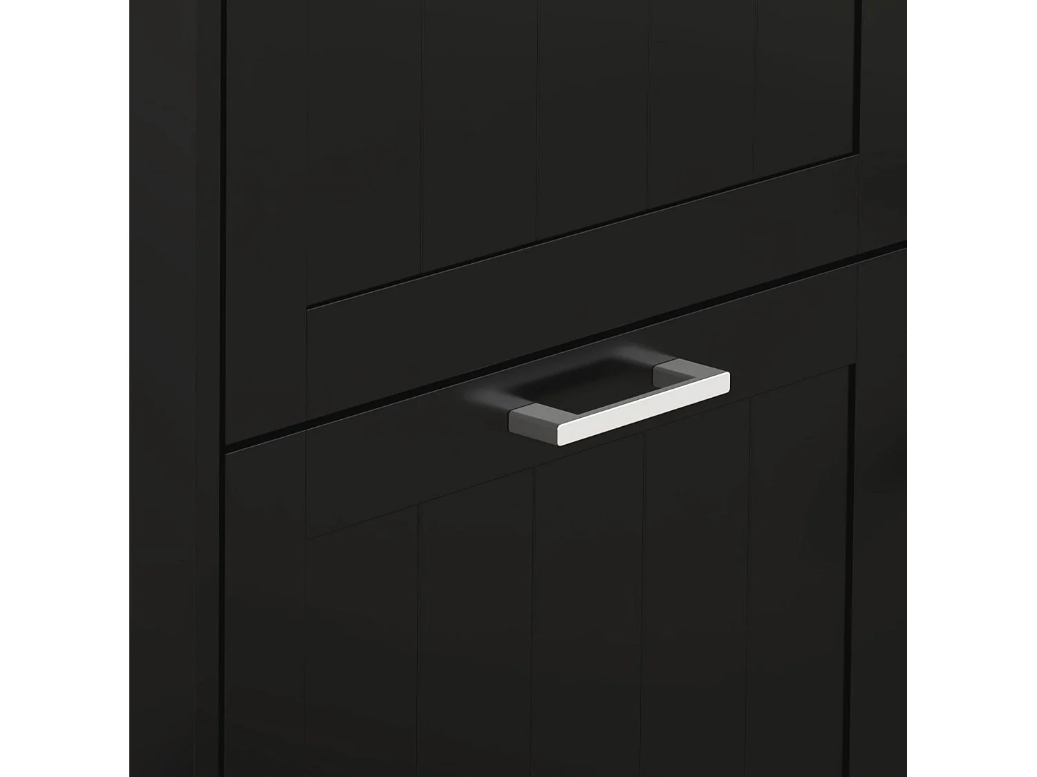Kaso Black Minimal 3 Drawer Shoe Cabinet