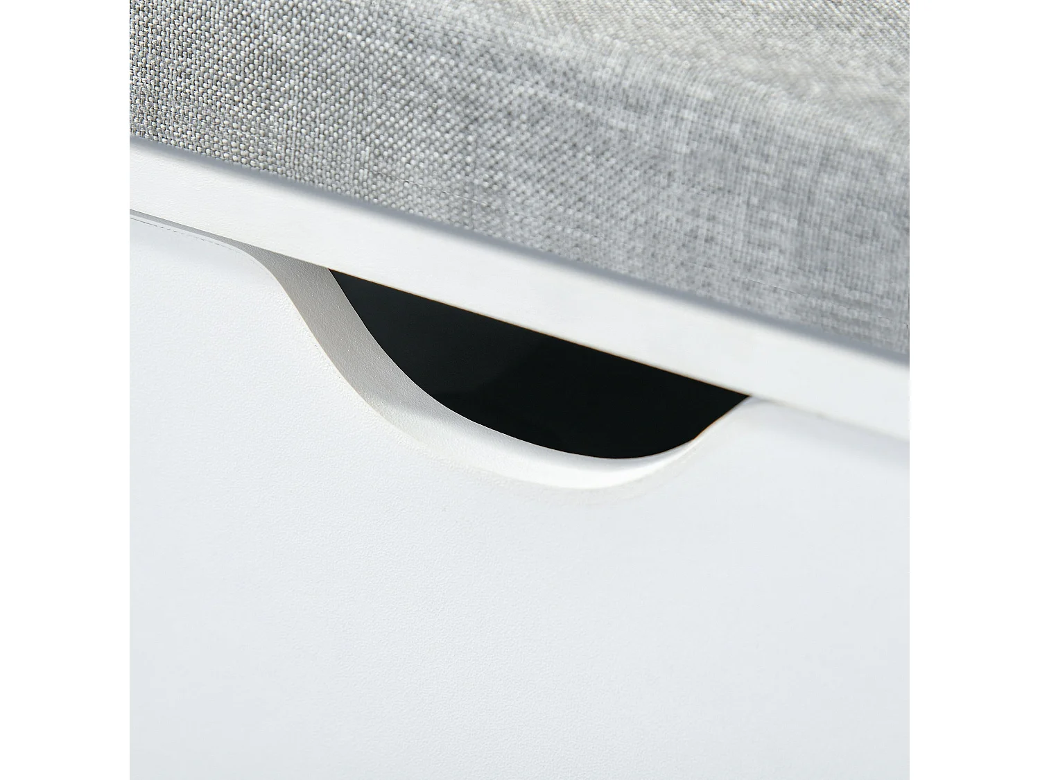 Yoke White Shoe Bench Padded Seat 1 Drawer 7 Compartments