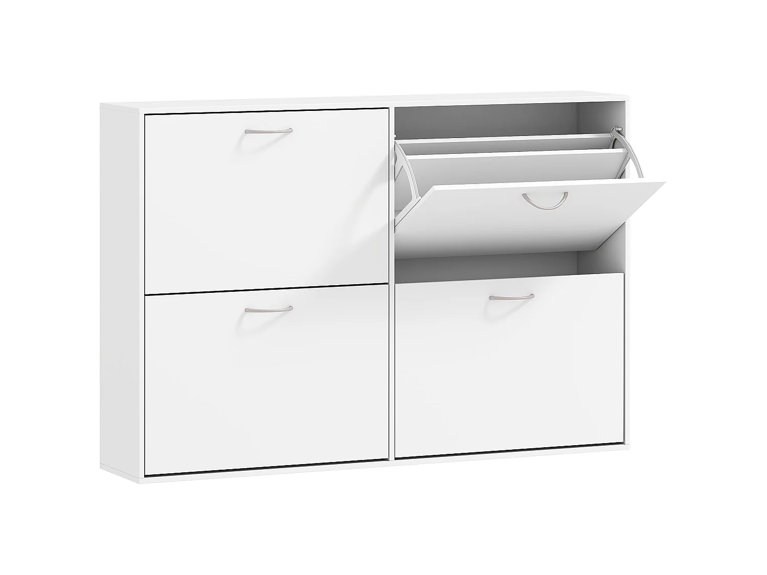 Notake White 4 Drawer Shoe Cabinet Slim 24cm Depth 16 24 Pair Storage