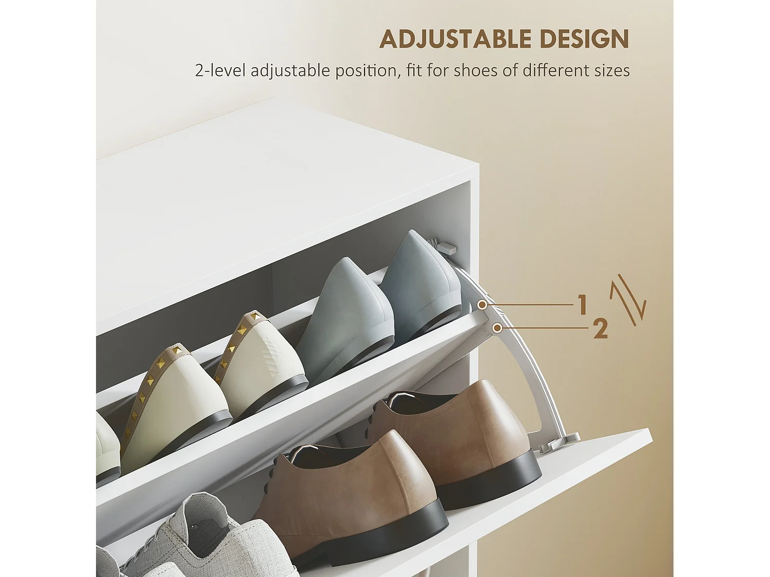 Notake White 4 Drawer Shoe Cabinet Slim 24cm Depth 16 24 Pair Storage