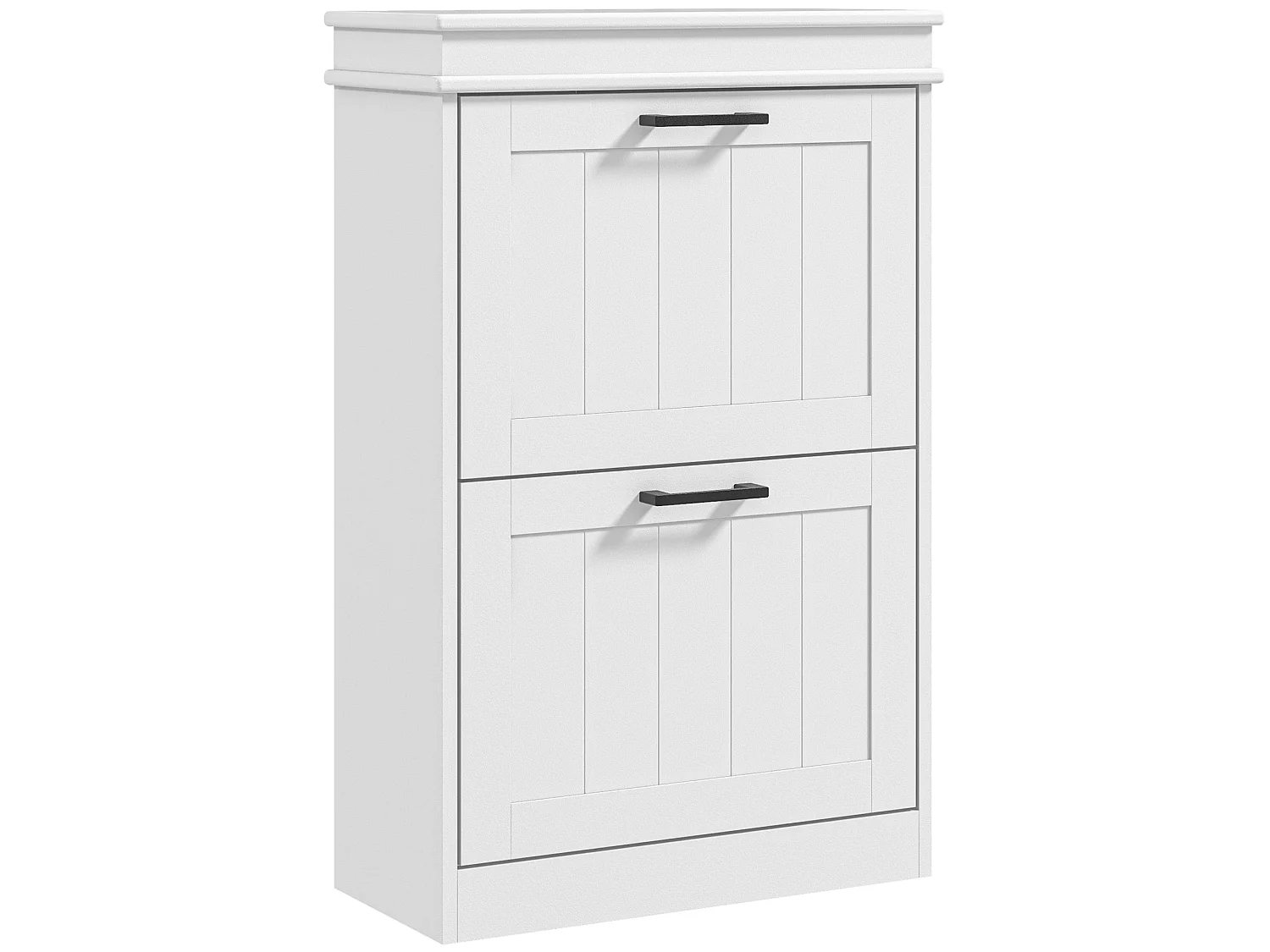 Bana White Minimal 2 Drawer Shoe Cabinet Slim Storage for 10 Pairs