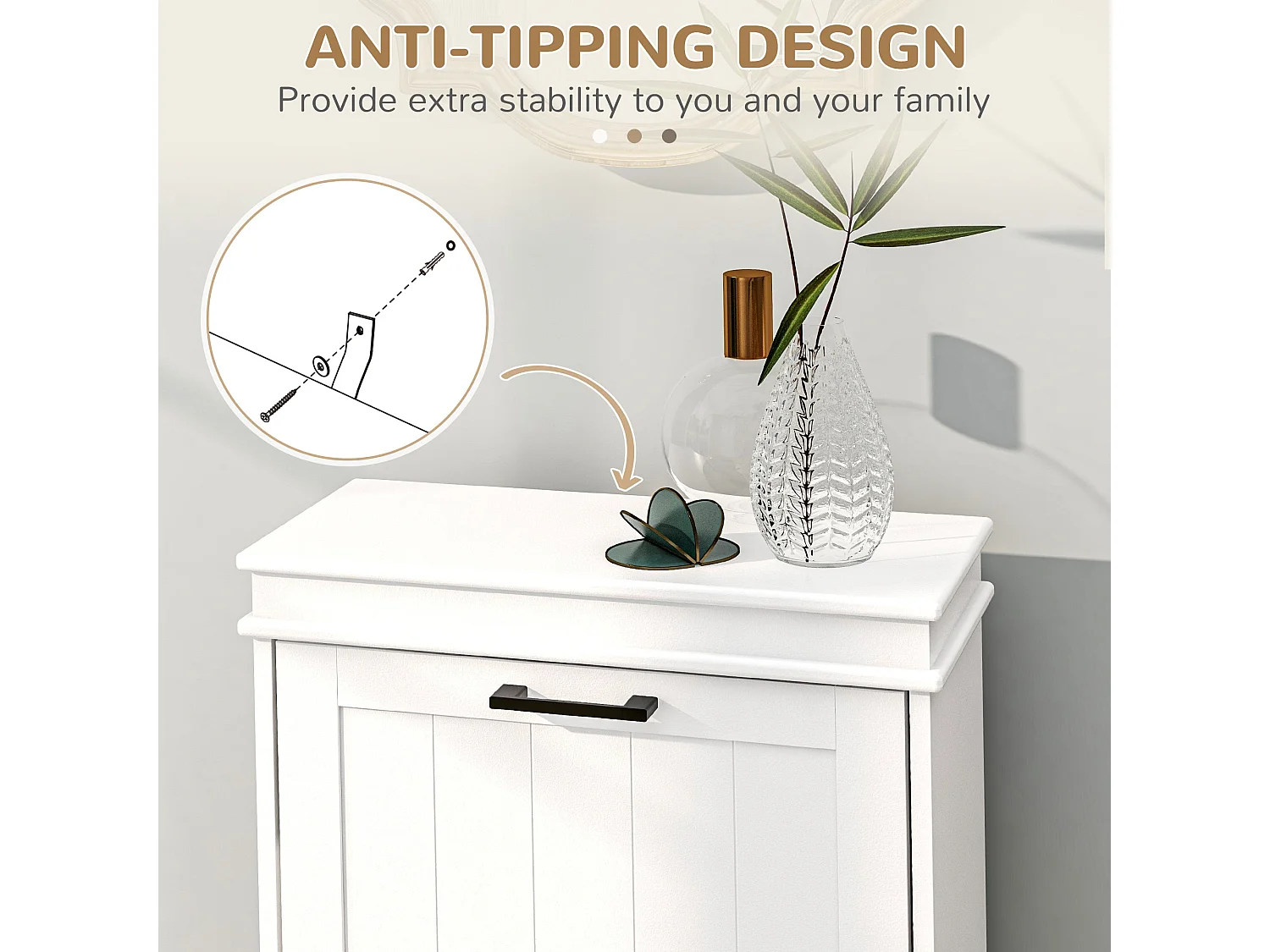 Bana White Minimal 2 Drawer Shoe Cabinet Slim Storage for 10 Pairs