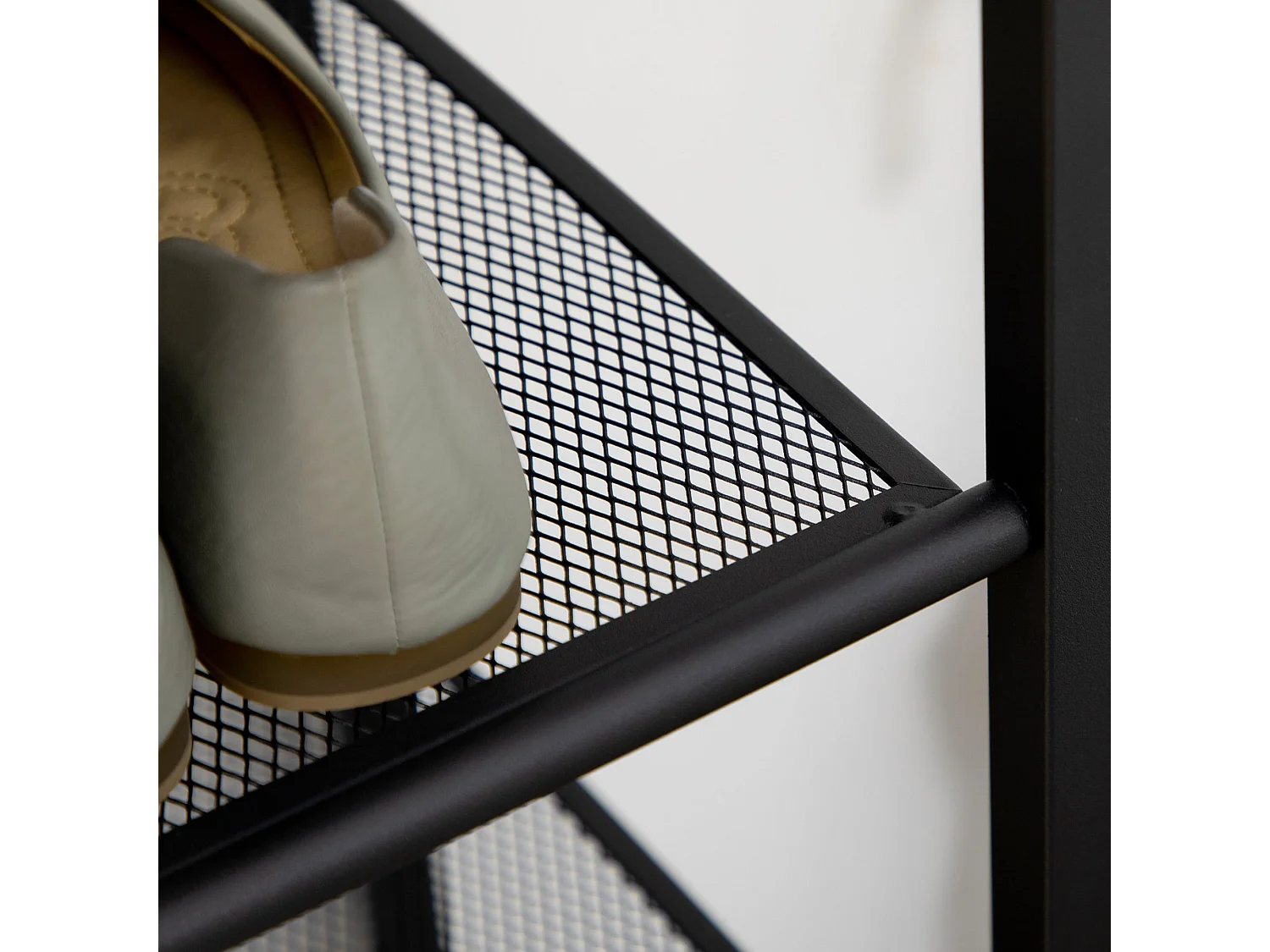 Malo 8 Tier Metal Shoe Rack with Mesh Shelves Grey Top Space Saving