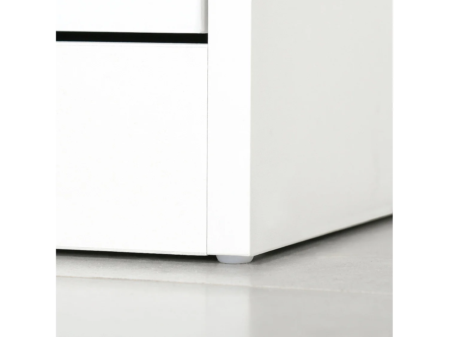 Sozita White 4 Drawer Flip Shoe Cabinet with Adjustable Shelves Slim Entryway Storage