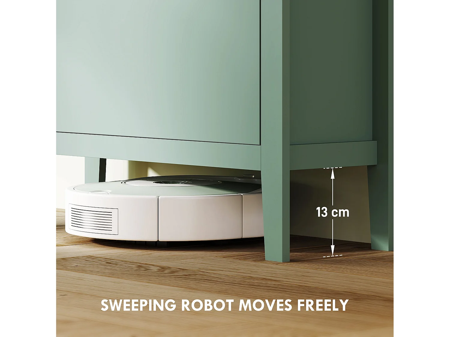 Sela 2 Drawer Mint Green Shoe Cabinet Slim Modern Design with Faux Leather Handles