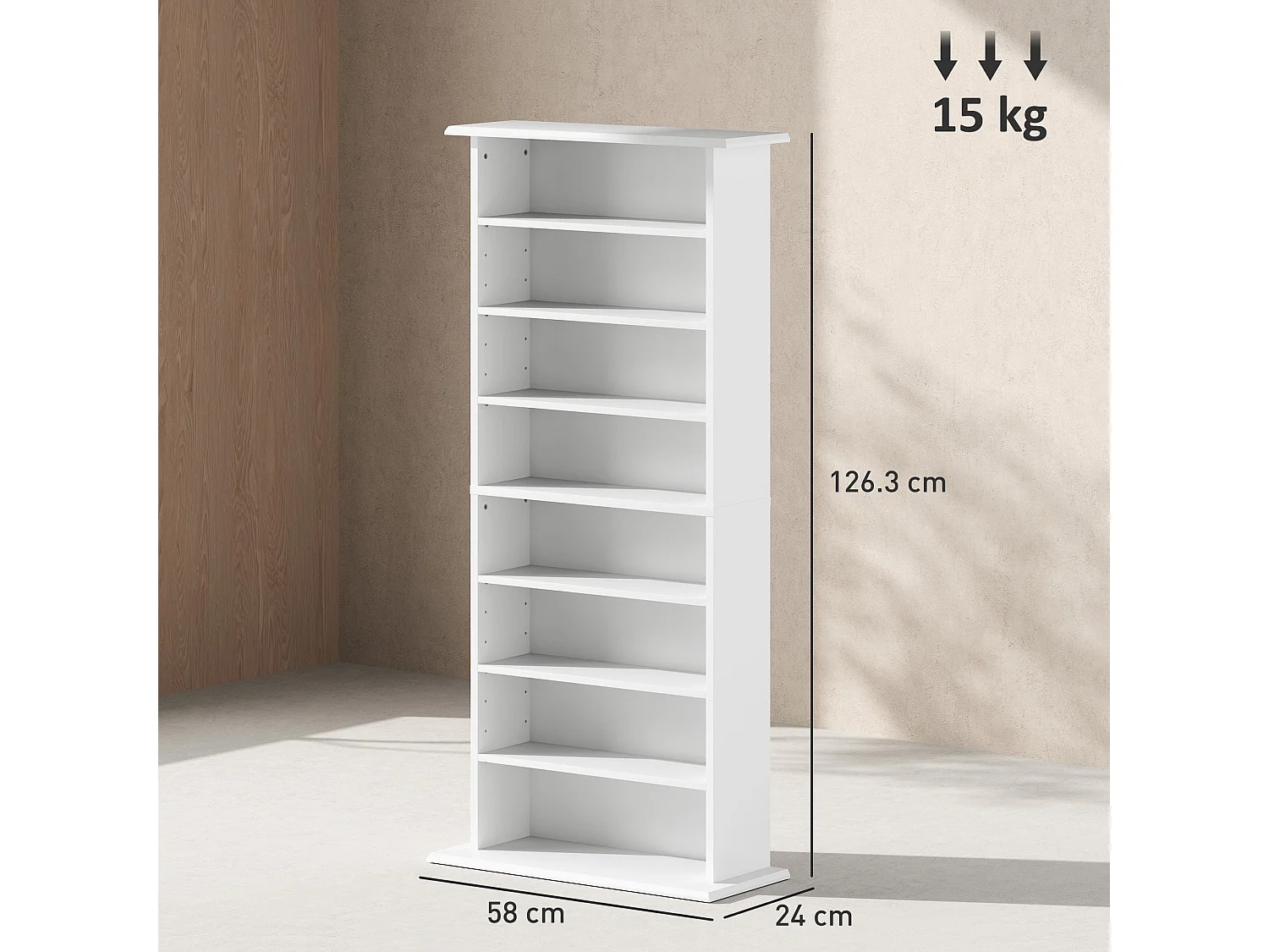 Talasa White CD Storage Unit 360 Disc Capacity