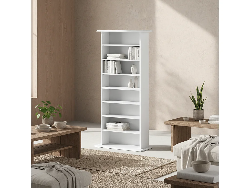 Talasa White CD Storage Unit 360 Disc Capacity