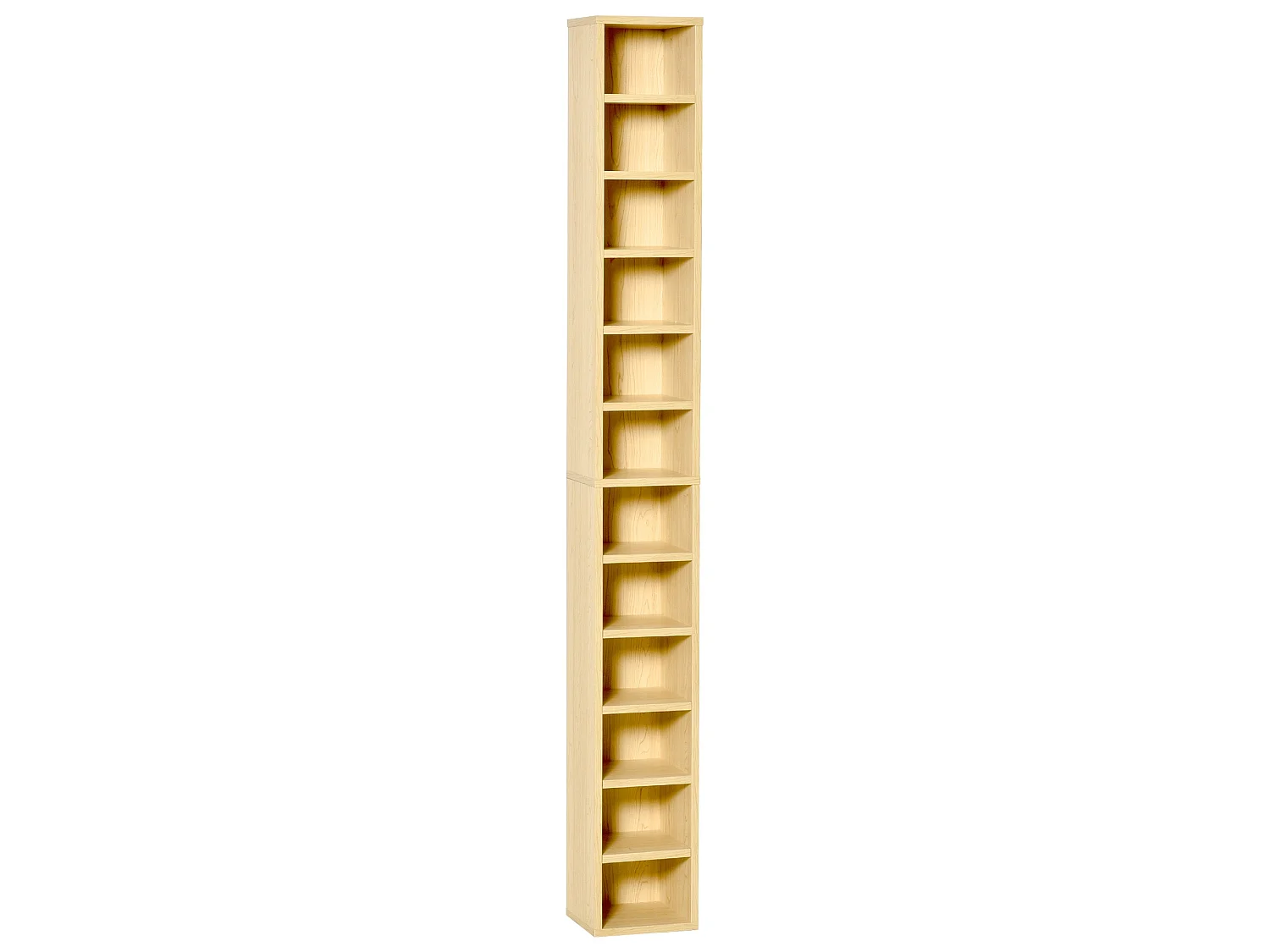 Yoel Oak Tone Tall Narrow CD Storage Tower 204 Disc Capacity