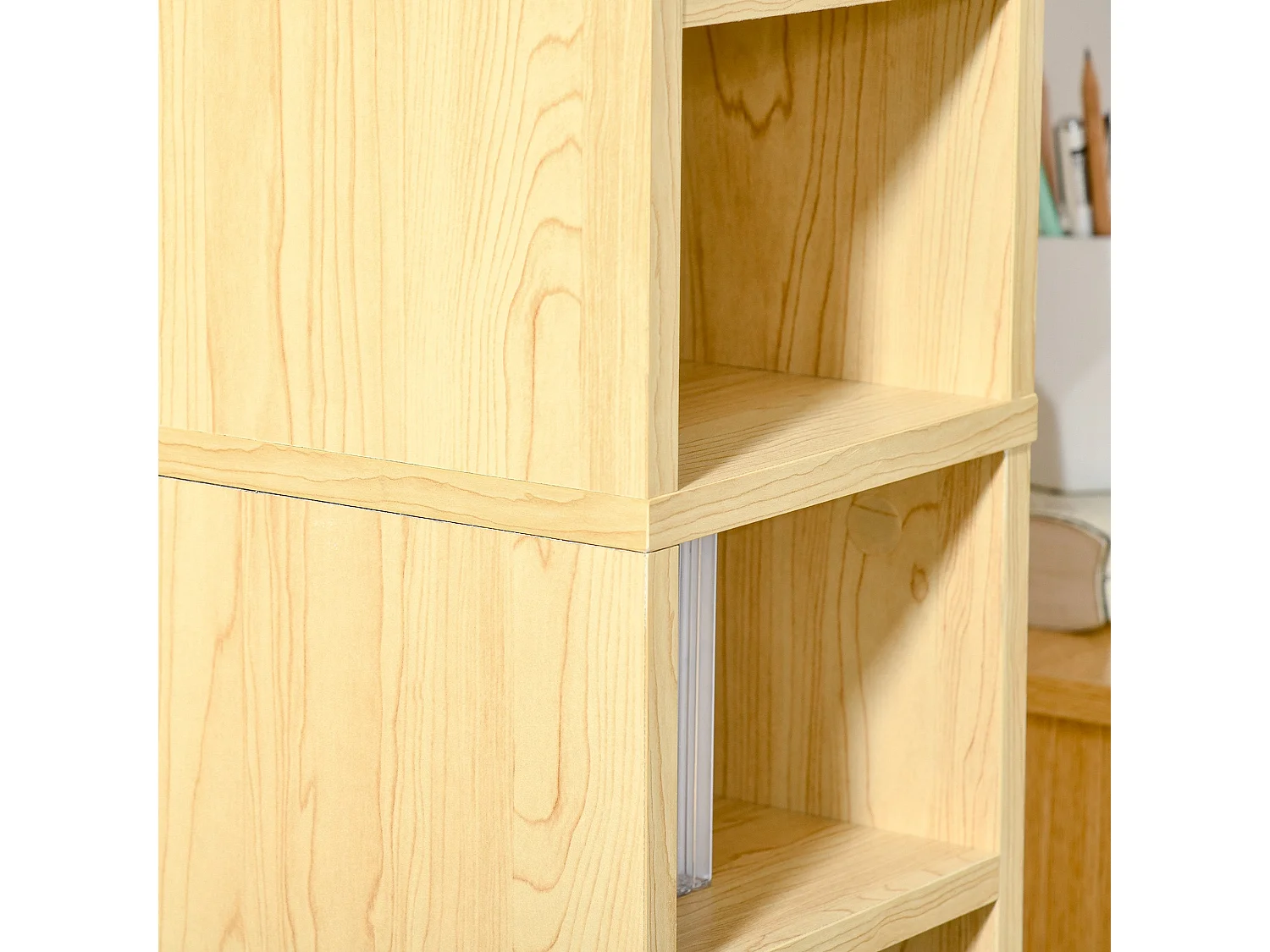 Yoel Oak Tone Tall Narrow CD Storage Tower 204 Disc Capacity