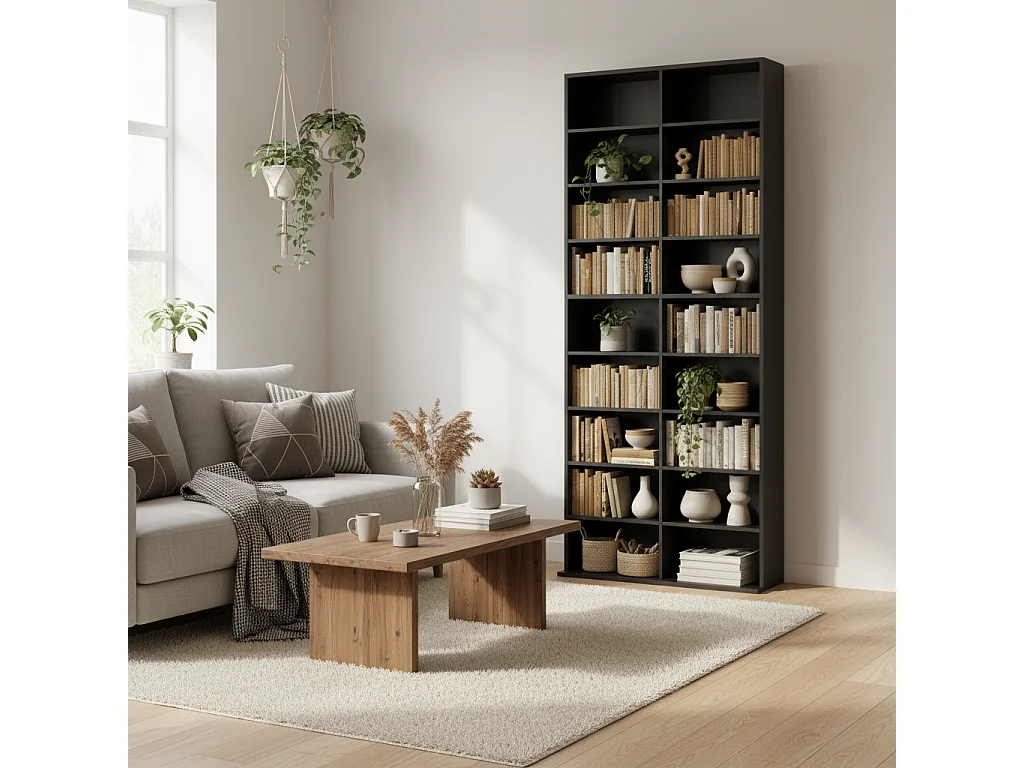 Sezi Black Tall Media Storage Tower 640 Disc Capacity