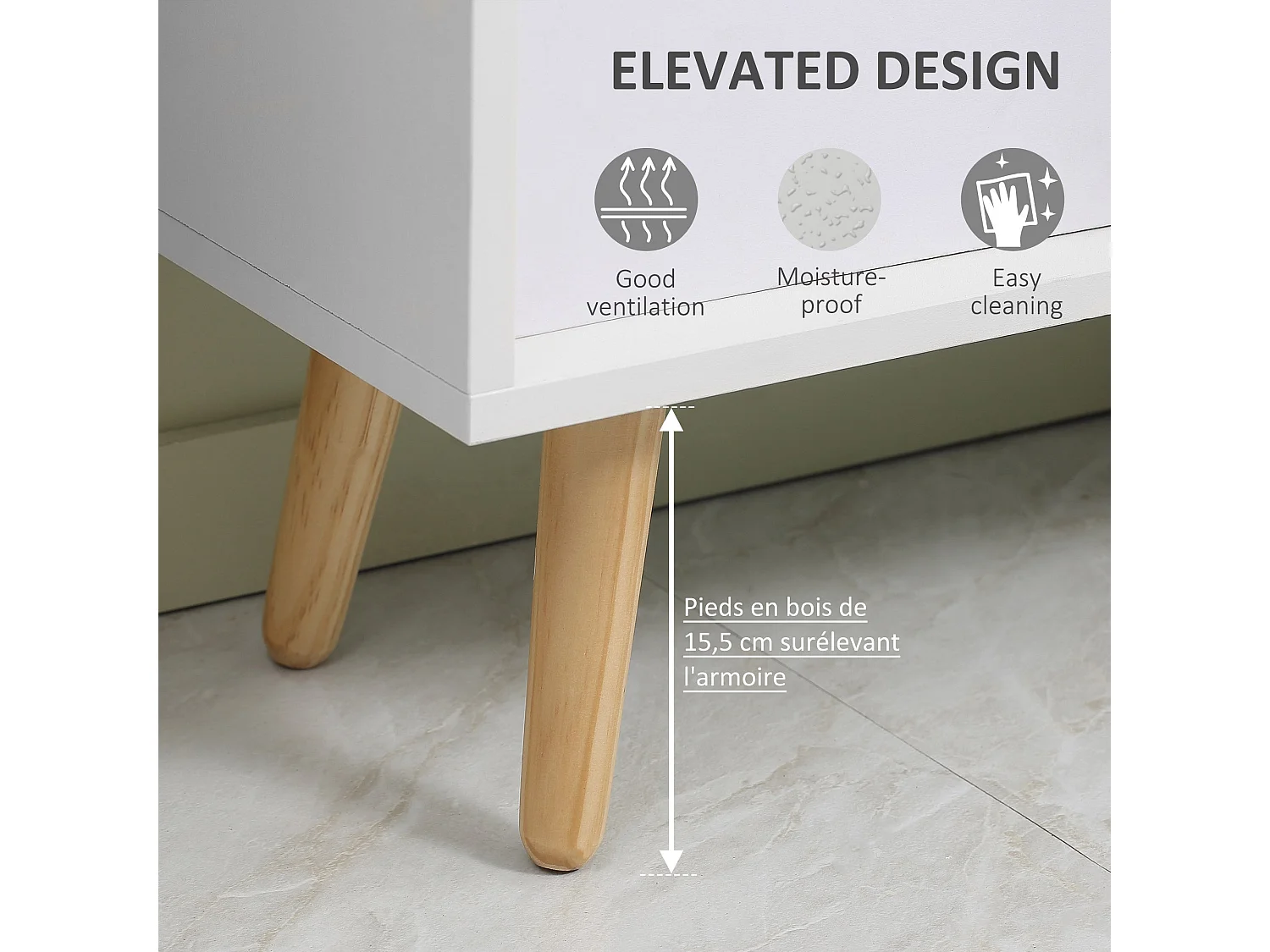 Momo 4 Cube Storage Unit with 2 Fabric Drawers White