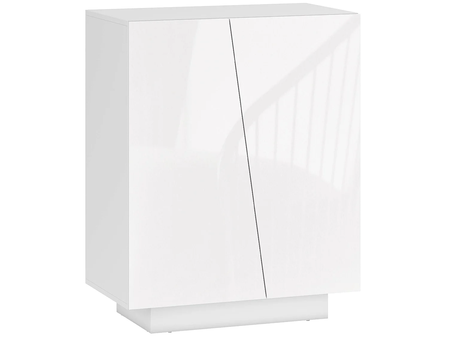Ranifa High Gloss White Freestanding Storage Cabinet 2 Doors